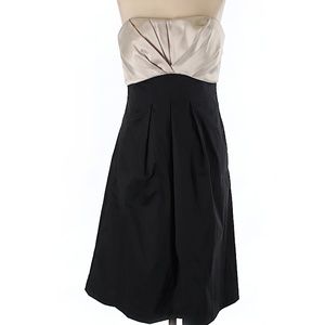 NWT black and cream party Dress w/pockets! size 2